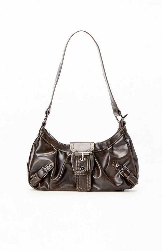 Pacsun Faux Leather Front Buckle Shoulder Bag