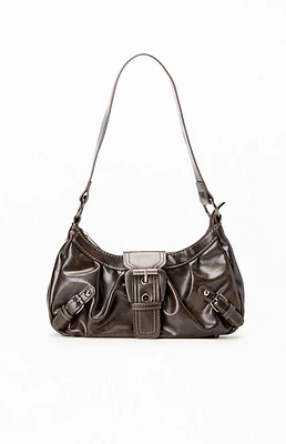 Pacsun Faux Leather Front Buckle Shoulder Bag