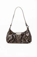 Pacsun Faux Leather Front Buckle Shoulder Bag