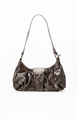 PacSun Faux Leather Front Buckle Shoulder Bag