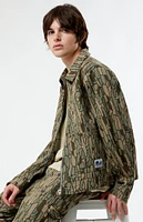 QUIET GOLF Bark Camo Bull Denim Jacket