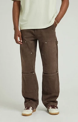 Pacsun Stretch Brown Baggy Carpenter Jeans