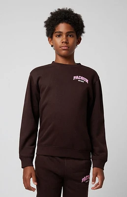 PacSun Kids Brown Crew Neck Sweatshirt