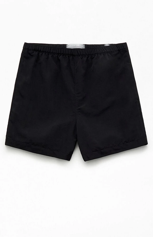 PacSun Baggy Black 4.5" Swim Trunks