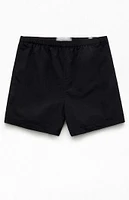 PacSun Baggy Black 4.5" Swim Trunks