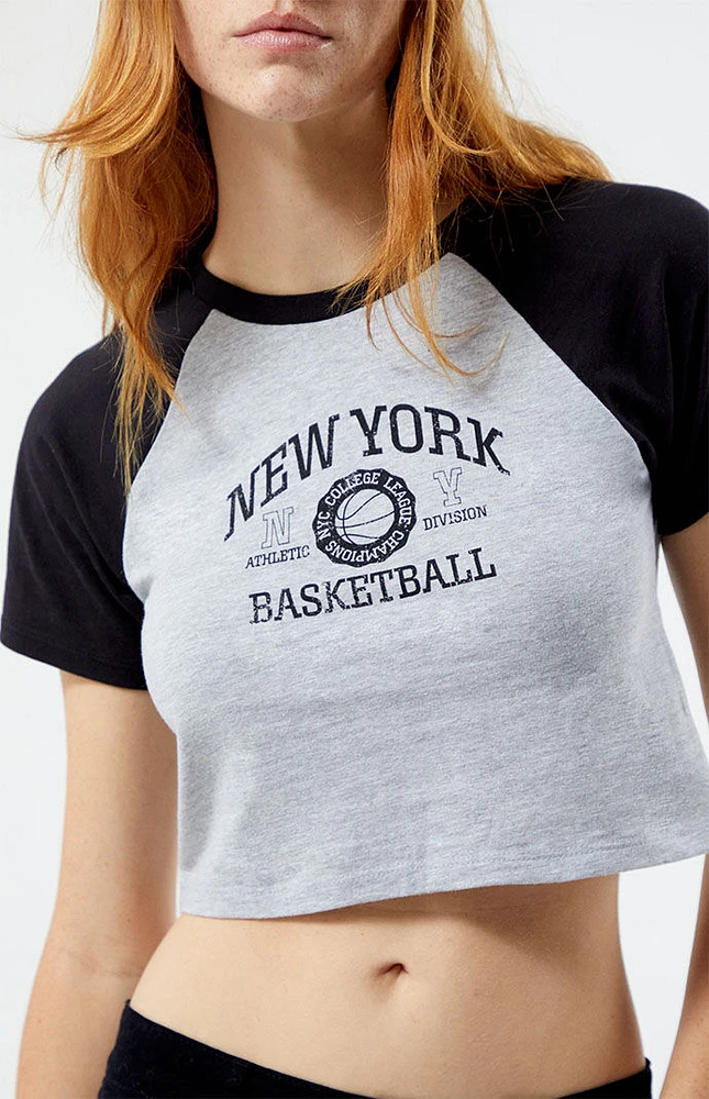 Golden Hour New York Basketball Raglan T-Shirt