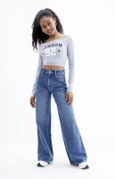 PacSun Nora Dark Indigo Wide Leg Jeans