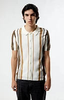 PacSun Tan Button Down Polo Shirt