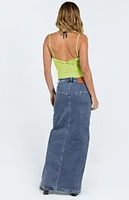 Princess Polly Eco Indigo Batkins Denim Maxi Skirt