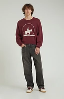 Pacsun Black Tinted Contrast Stitch Baggy Jeans