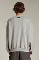 Fear of God Essentials Dark Heather Oatmeal Crew Neck Sweatshirt