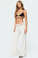 Edikted Kirsty Crochet Waist Knit Pants