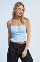 Ruched Peplum Tank Top