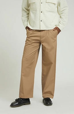 Pacsun Tan Pleated Baggy Chino Pants