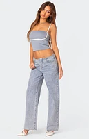Edikted Yang Contrast Strap Tank Top