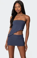 Edikted Vivi Mesh Asymmetric Tube Top