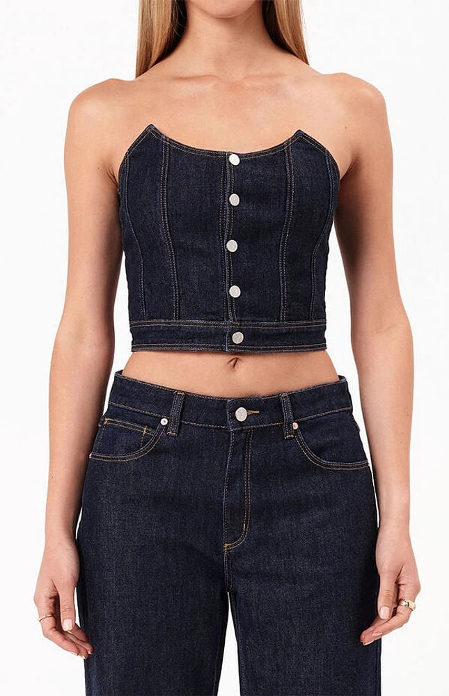 ABRAND Angel Bustier Lila Top