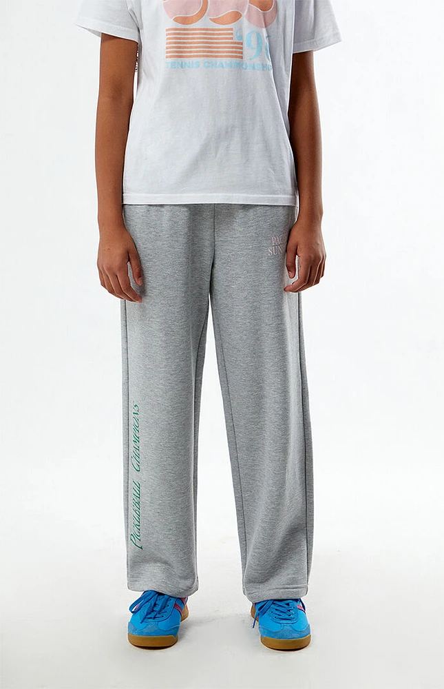 PacSun Kids Pickleball Champions Heather Grey Baggy Sweatpants