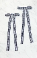 PacSun 2 Pack Gingham Bow Clips