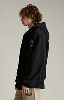 Fear of God Essentials Black Heavy Fleece University Full Zip Hoodie