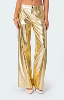 Edikted Rochelle Low Rise Metallic Jeans