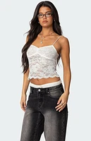 Edikted Rut Sheer Lace Tank Top