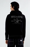 True Religion Big T Logo Full Zip Hoodie