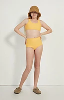 Pacsun Kids Orange Scrunched Bikini Swimsuit Set