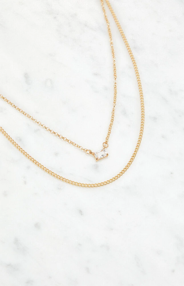 Baguette Layered Necklace