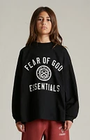 Fear of God Essentials Kids Black University Long Sleeve T-Shirt