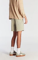 Pacsun Green Twill Volley Shorts