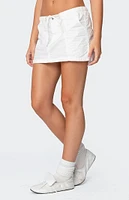 Edikted Crinkle Cargo Mini Skirt