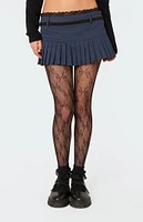 Edikted Aria Lace Trim Pleated Skort