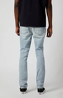 Pacsun Stretch Light Indigo Stacked Skinny Ripped Jeans