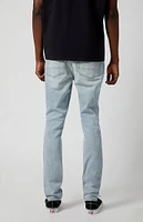 PacSun Stretch Light Indigo Stacked Skinny Ripped Jeans