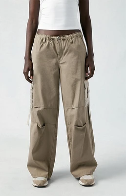 Pacsun Brown Toggle Baggy Cargo Pants