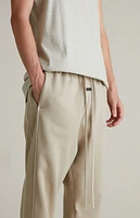 Fear of God Essentials Timber & Cloud White Relaxed Fleece Sweatpants