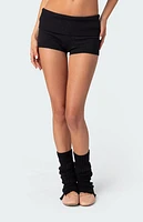 Edikted Knit Fold Over Shorts