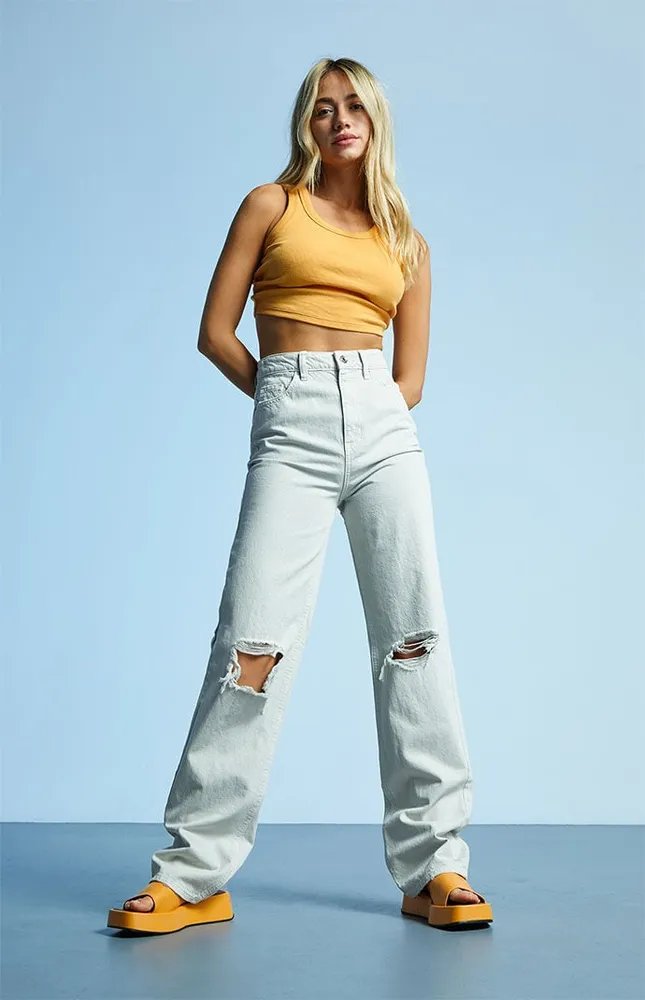 PacSun Eco Gray Ripped '90s Boyfriend Jeans