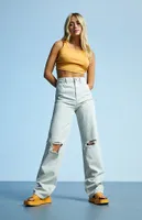 PacSun Eco Gray Ripped '90s Boyfriend Jeans