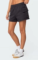 Edikted Garnet Cargo Sweat Shorts
