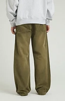 Pacsun Olive Extreme Baggy Cargo Carpenter Jeans
