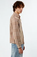 PacSun Washed Cropped Flannel Shirt