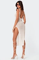 Edikted Nevea Open-Back Knitted Midi Dress