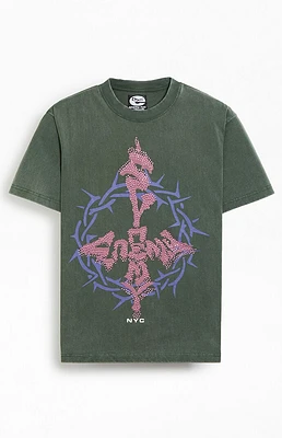 Enemy NYC Cross Rhinestone T-Shirt