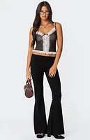 Edikted Polka Dot Sheer Mesh Tank Top