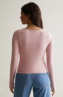 Contour Breathe Scooped Out Fitted Long Sleeve Top