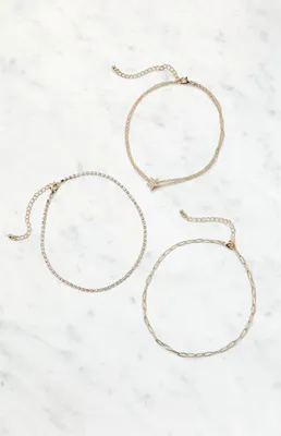 LA Hearts 3 Pack Celestial Choker Necklaces