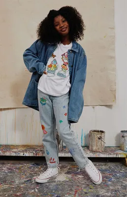 Pacsun Kids Doodle Straight Leg Jeans