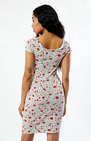 Daisy Street Ditsy Jersey Mini Dress